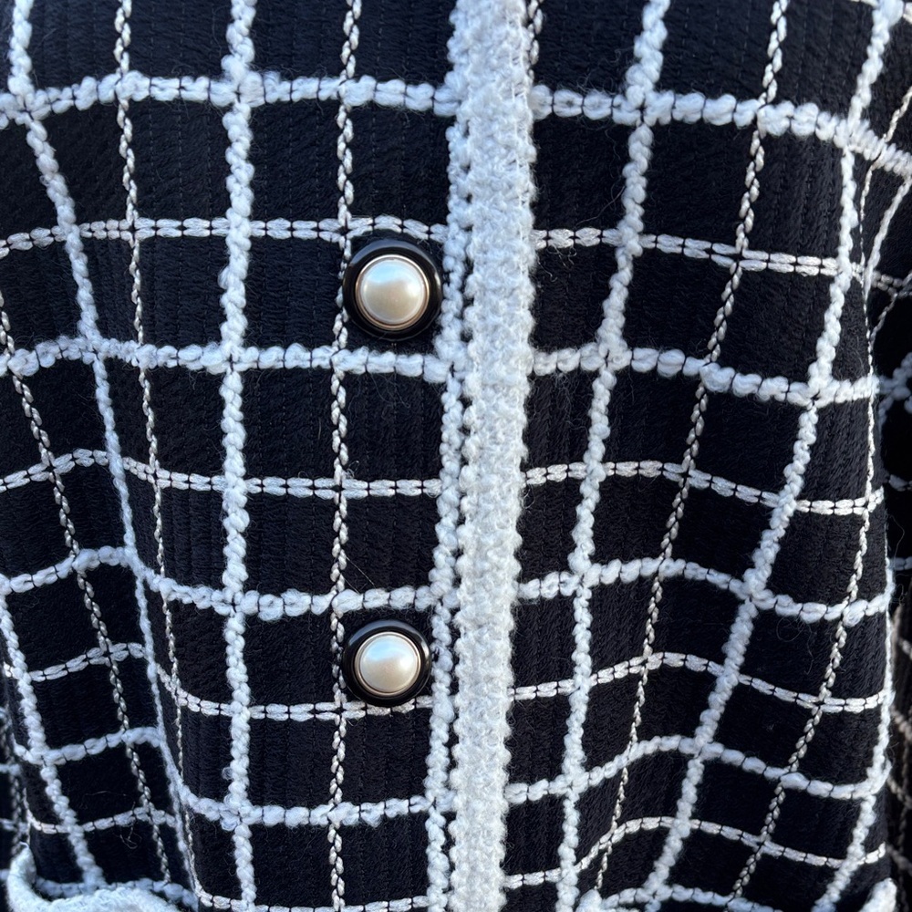 Victoria Morgan black & white classic blazer - Picture 4 of 8